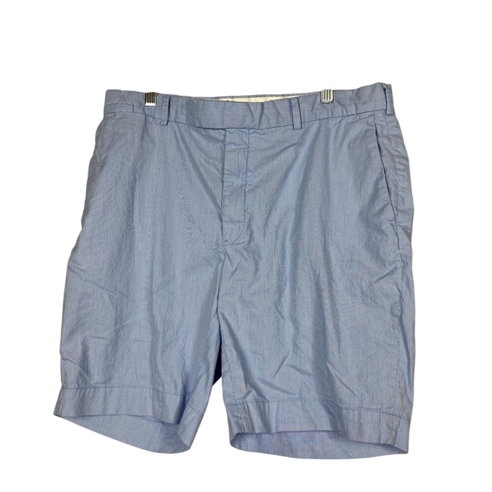 Polo Ralph Lauren preppy blue & white straight stretch fit shorts mens 36 - Picture 1 of 8